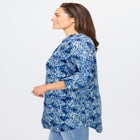 Rayon 7-Day Three-Quarter Sleeve Tab-Front Tunic image number null