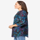 Rayon 7-Day Three-Quarter Sleeve Tab-Front Tunic image number null