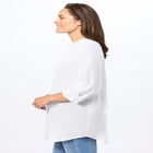 Rayon 7-Day Three-Quarter Sleeve Tab-Front Tunic image number null