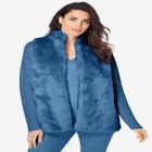 Faux Fur Cardigan Sweater image number null