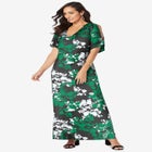 Stretch Knit Cold Shoulder Maxi Dress image number null