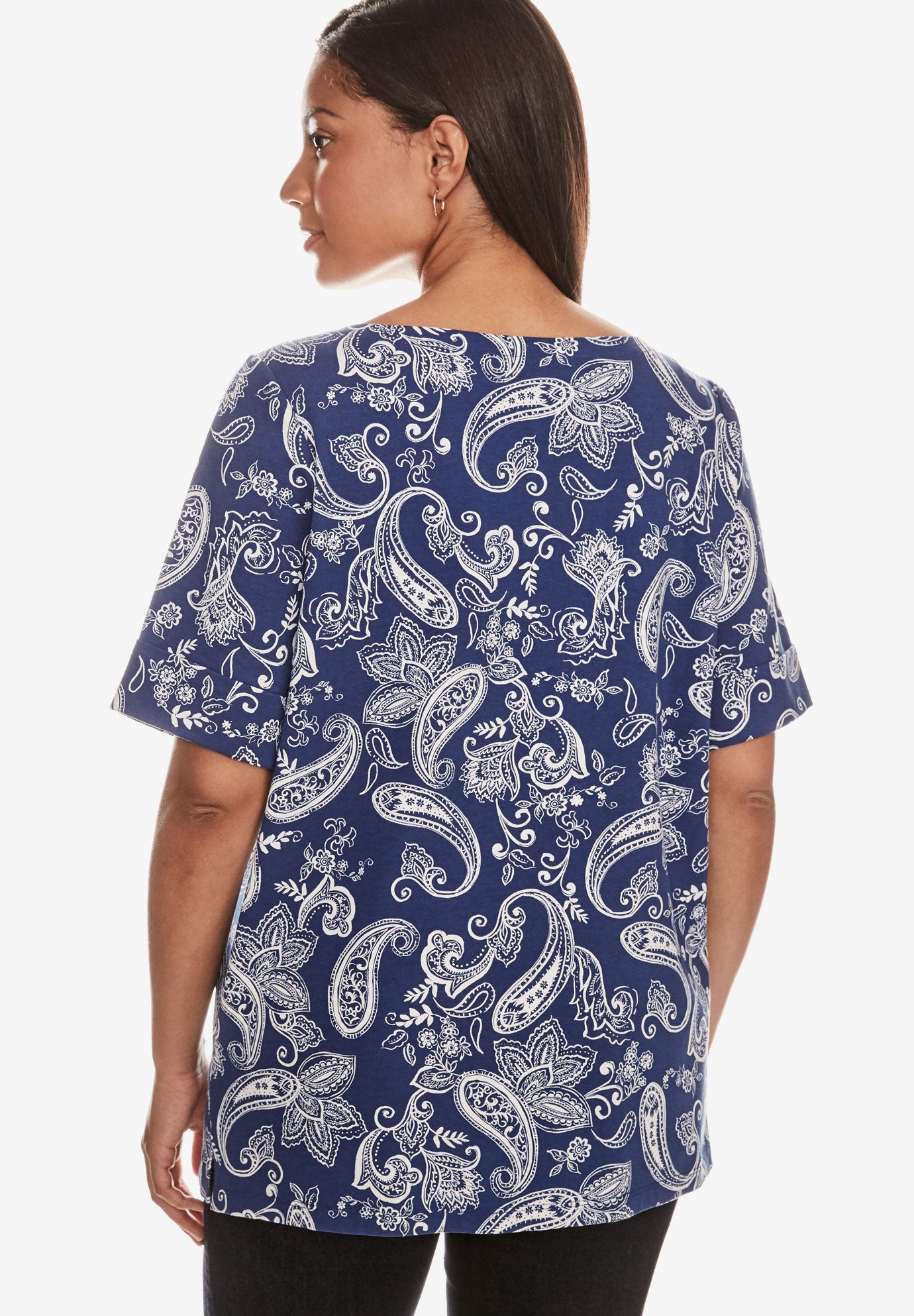 Stretch Cotton Cuff Tee image number 1