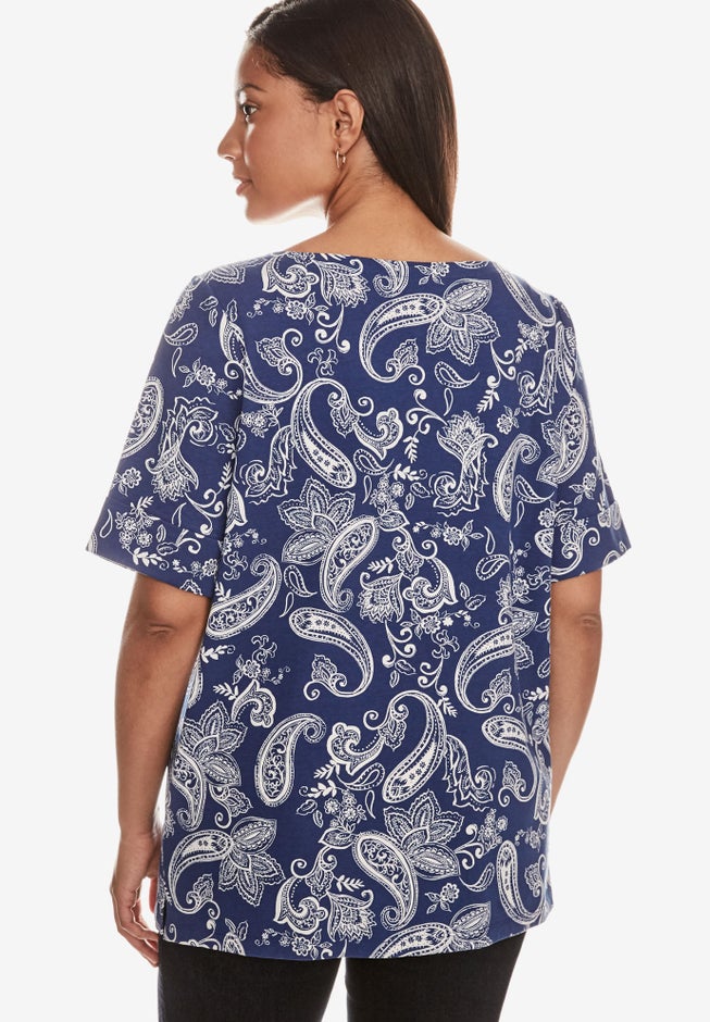 Stretch Cotton Cuff Tee image number 1