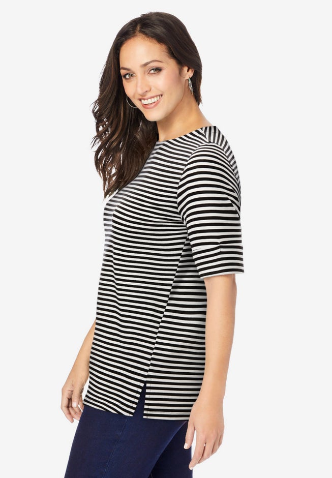 Stretch Cotton Cuff Tee image number 2