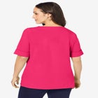 Stretch Cotton Cuff Tee image number null