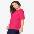 Stretch Cotton Cuff Tee image number null