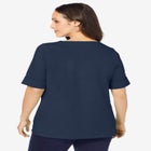 Stretch Cotton Cuff Tee image number null