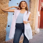 Lightweight Linen Vest Sweater image number null