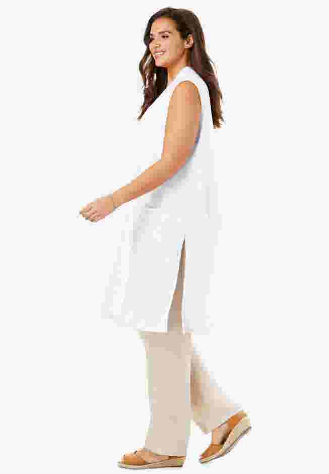 Lightweight Linen Vest image number 2