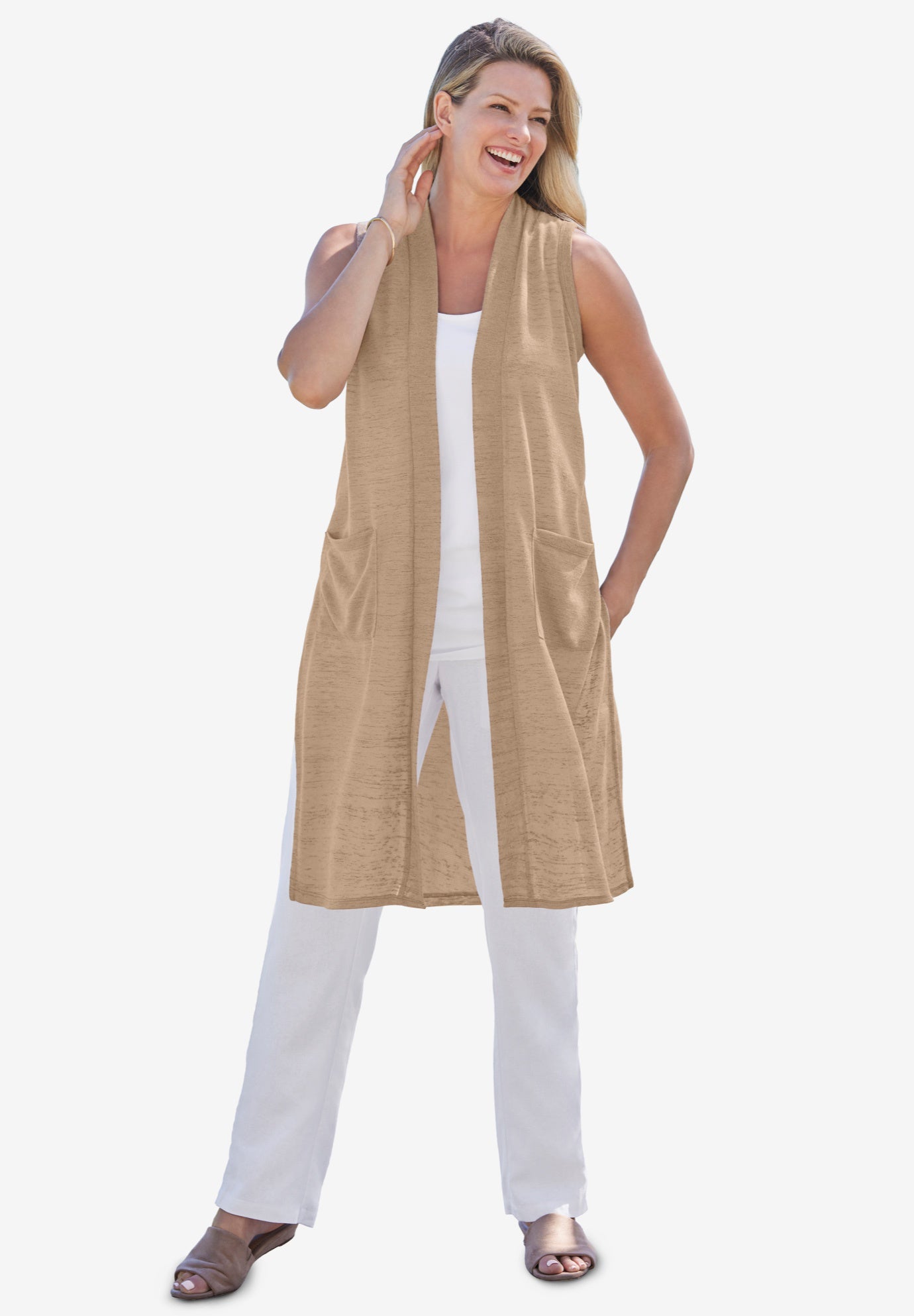 Lightweight Linen Vest image number 0