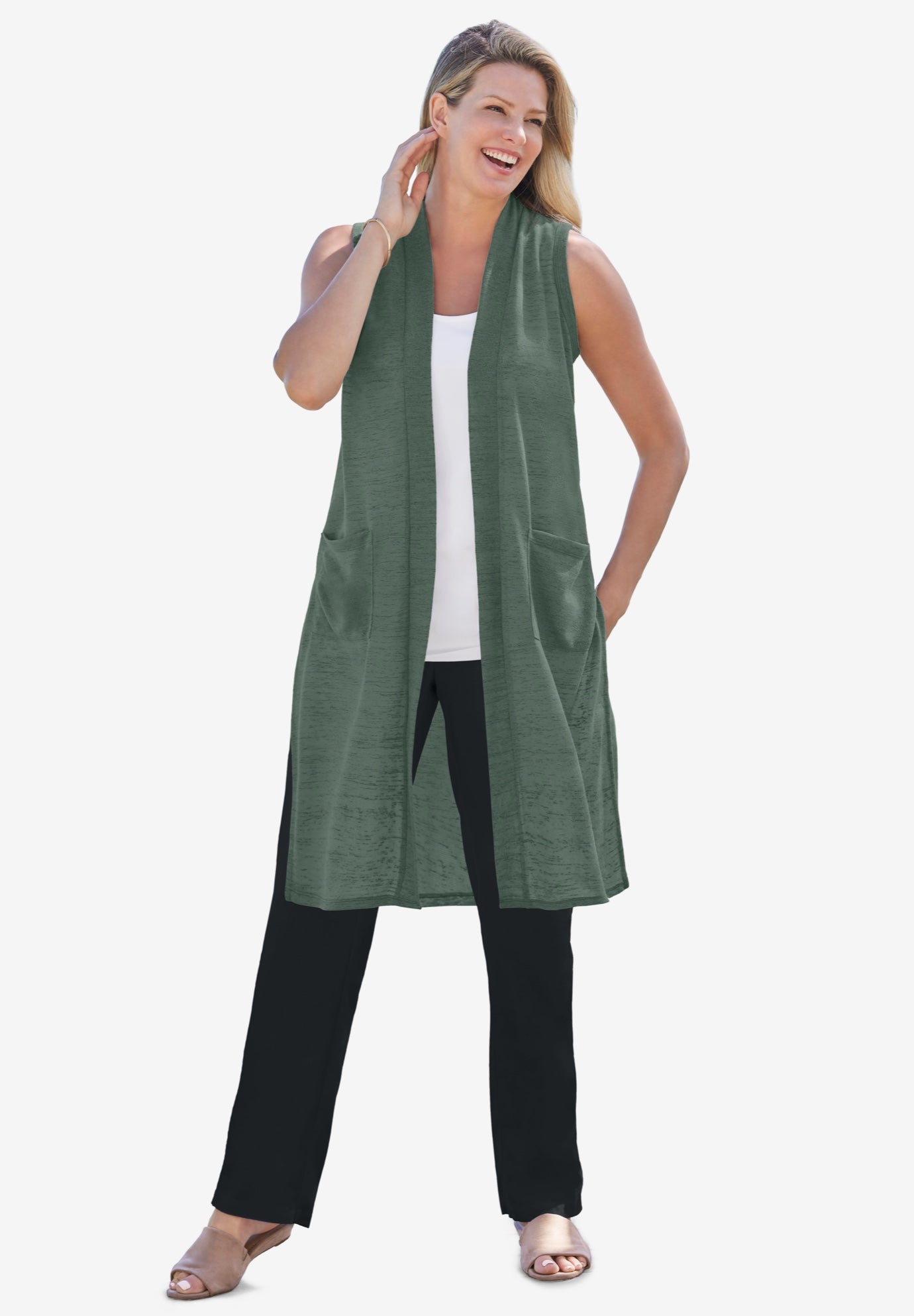 Lightweight Linen Vest Sweater image number 0