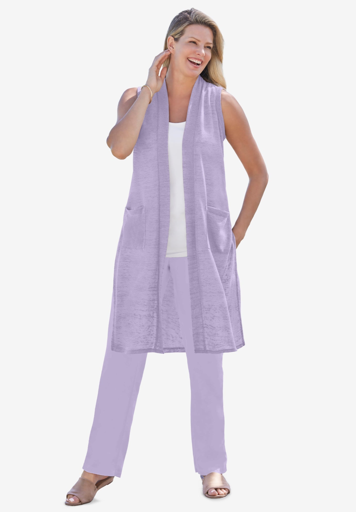 Lightweight Linen Vest Sweater image number 0