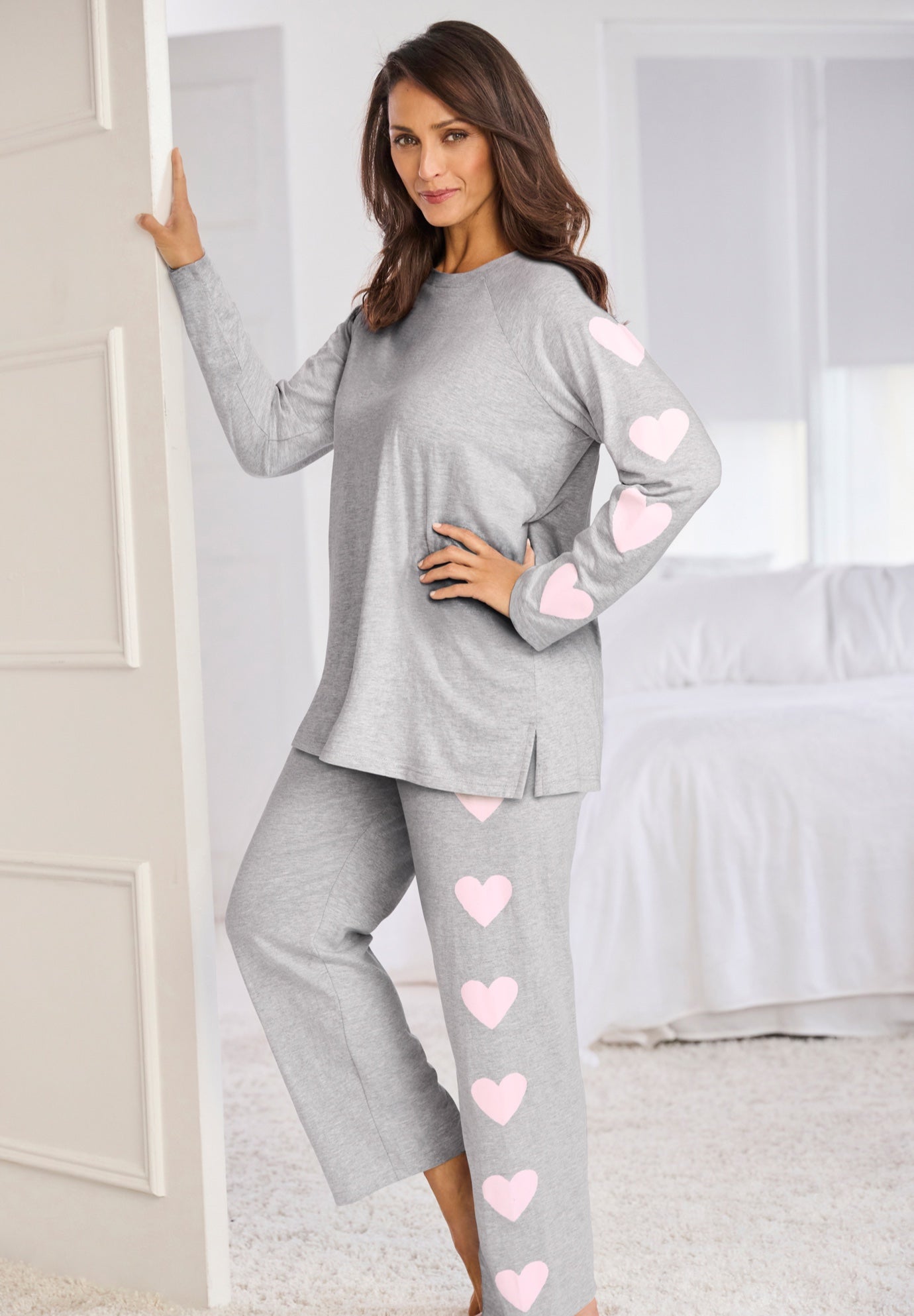 Dreams & Co® Side Print Pajama Set image number 4