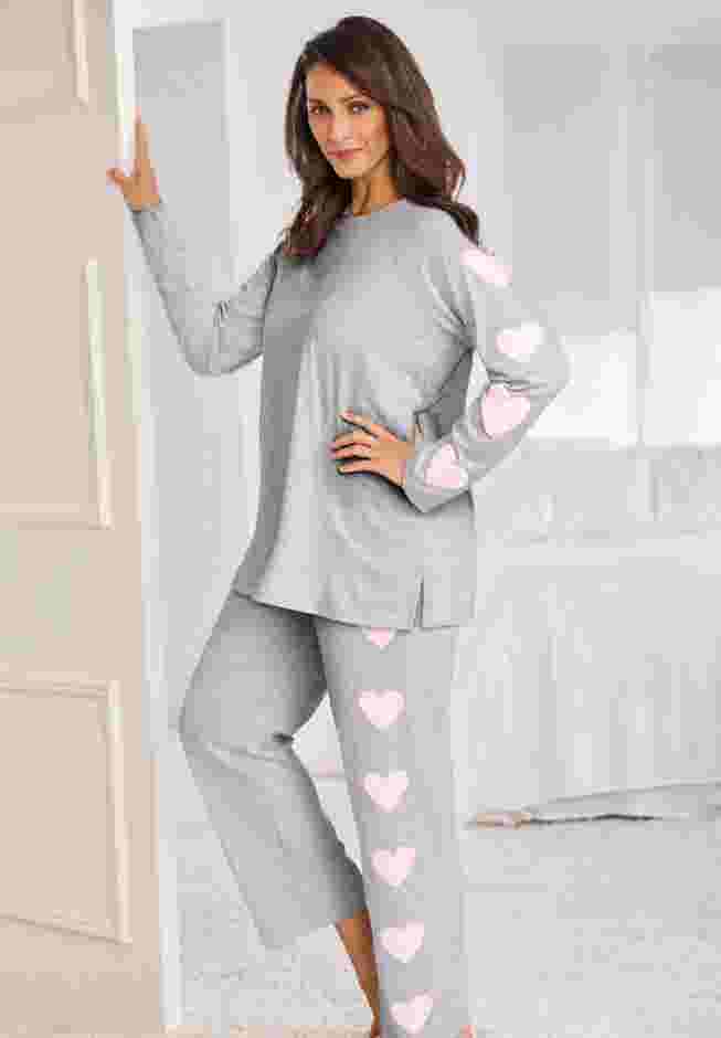 Dreams & Co® Side Print Pajama Set image number 4