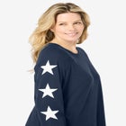 Dreams & Co® Side Print Pajama Set image number null