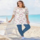 Three-Quarter Sleeve Full Placket Blouse image number null