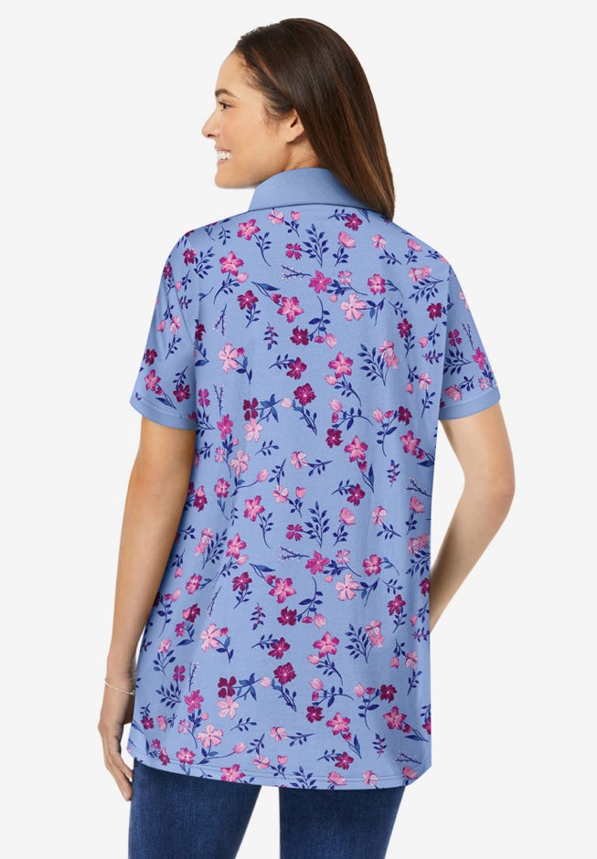 Perfect Printed Short-Sleeve Polo Shirt image number 1