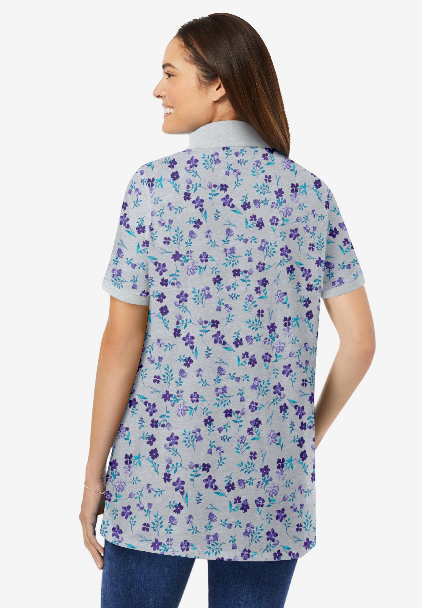 Perfect Printed Short-Sleeve Polo Shirt image number 1