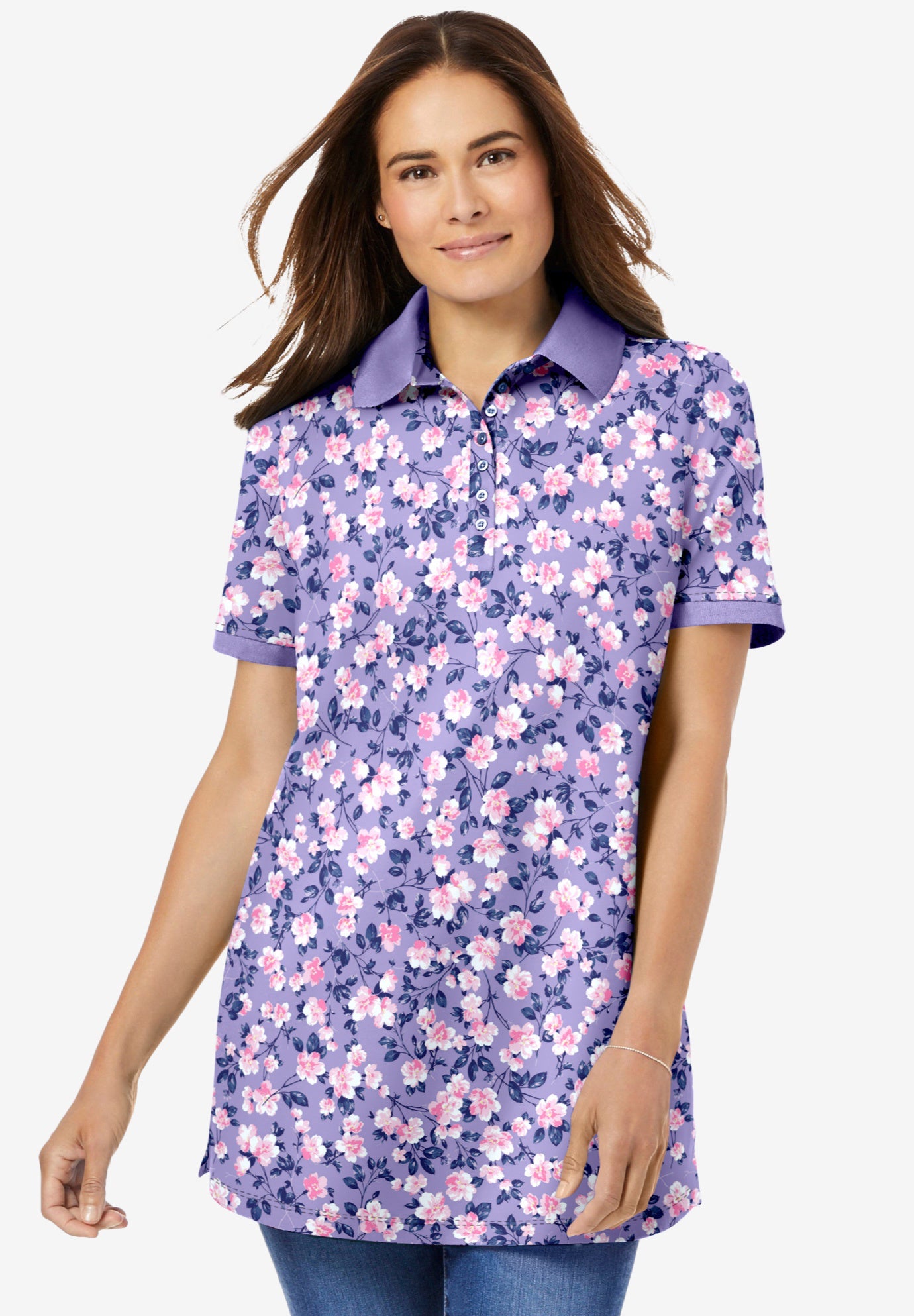 Perfect Printed Short-Sleeve Polo Shirt image number 0