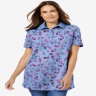 Perfect Printed Short-Sleeve Polo Shirt image number null