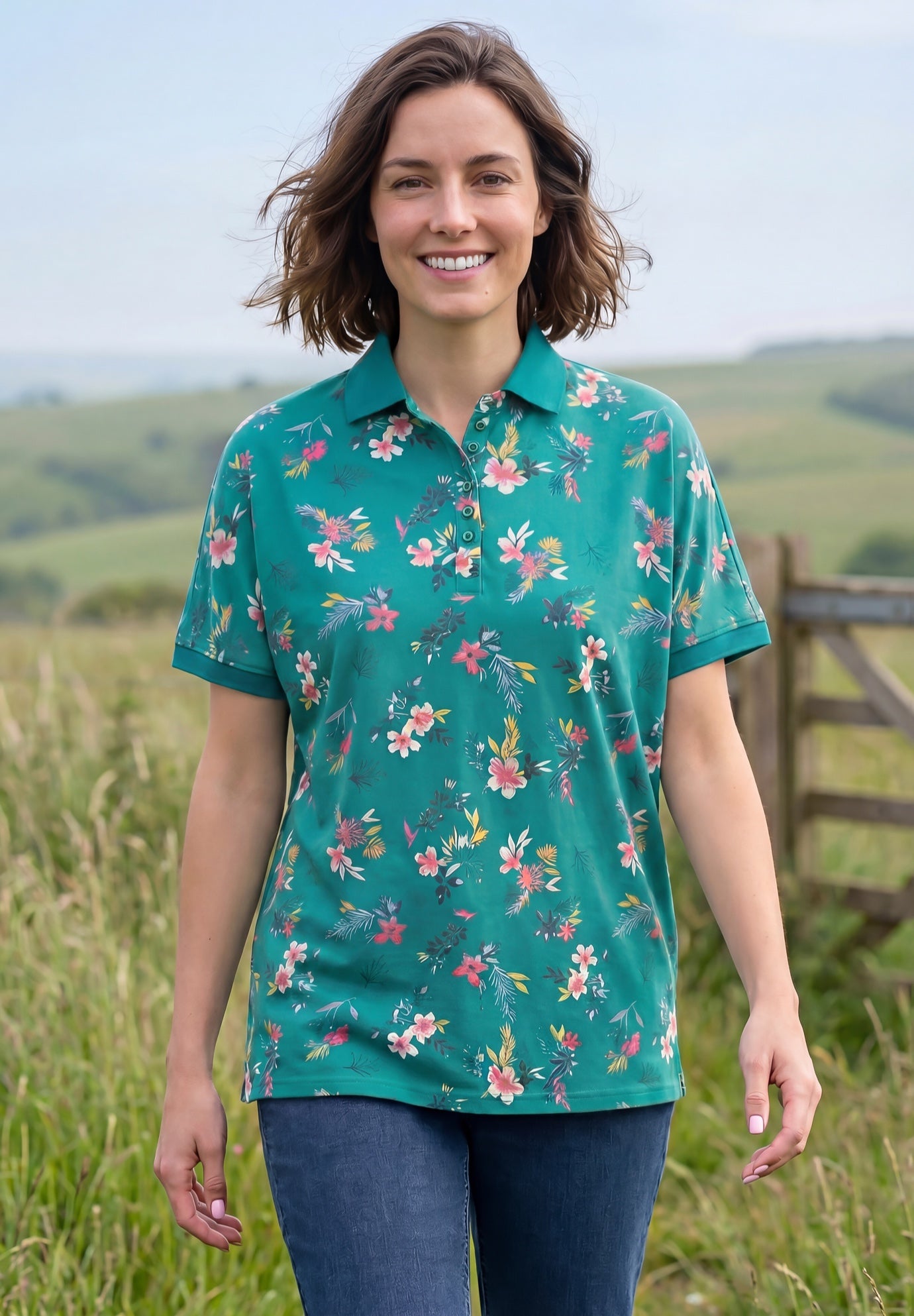 Perfect Printed Short-Sleeve Polo Shirt image number 0