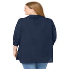 Three-Quarter Sleeve Popover Blouse image number null