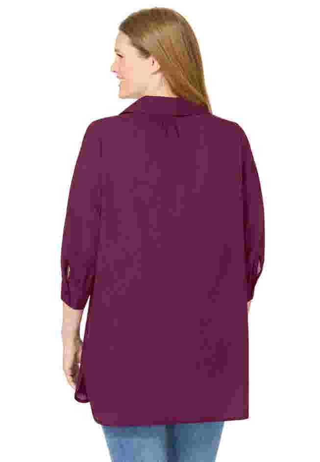 Three-Quarter Sleeve Popover Blouse image number 1