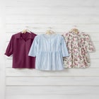 Three-Quarter Sleeve Popover Blouse image number null