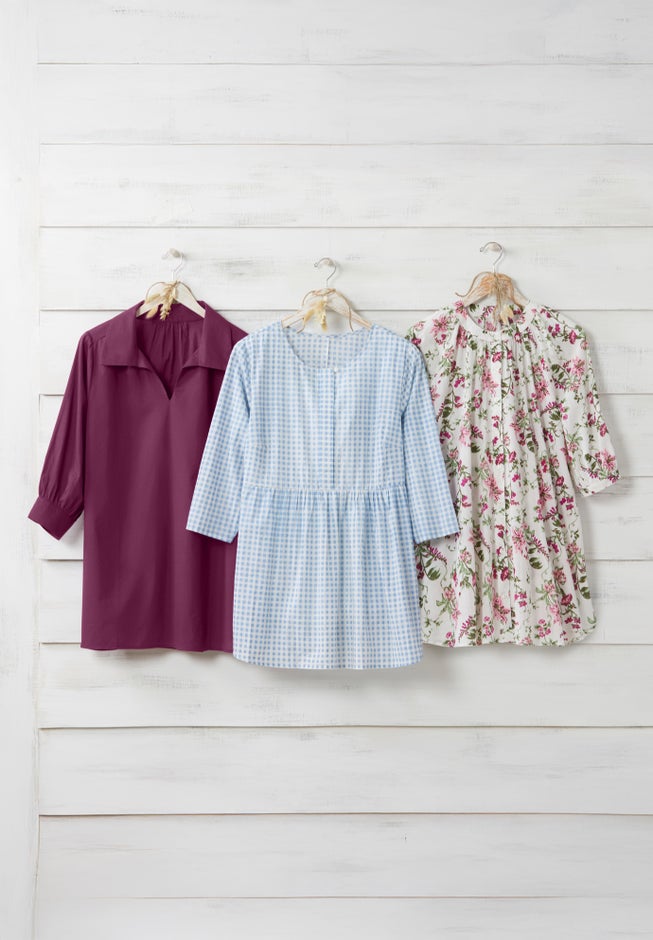 Three-Quarter Sleeve Popover Blouse image number 3