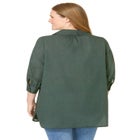 Three-Quarter Sleeve Popover Blouse image number null