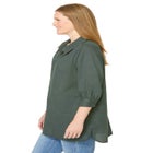 Three-Quarter Sleeve Popover Blouse image number null