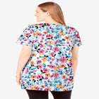 Perfect Short-Sleeve Scoop-Neck Henley Tunic image number null