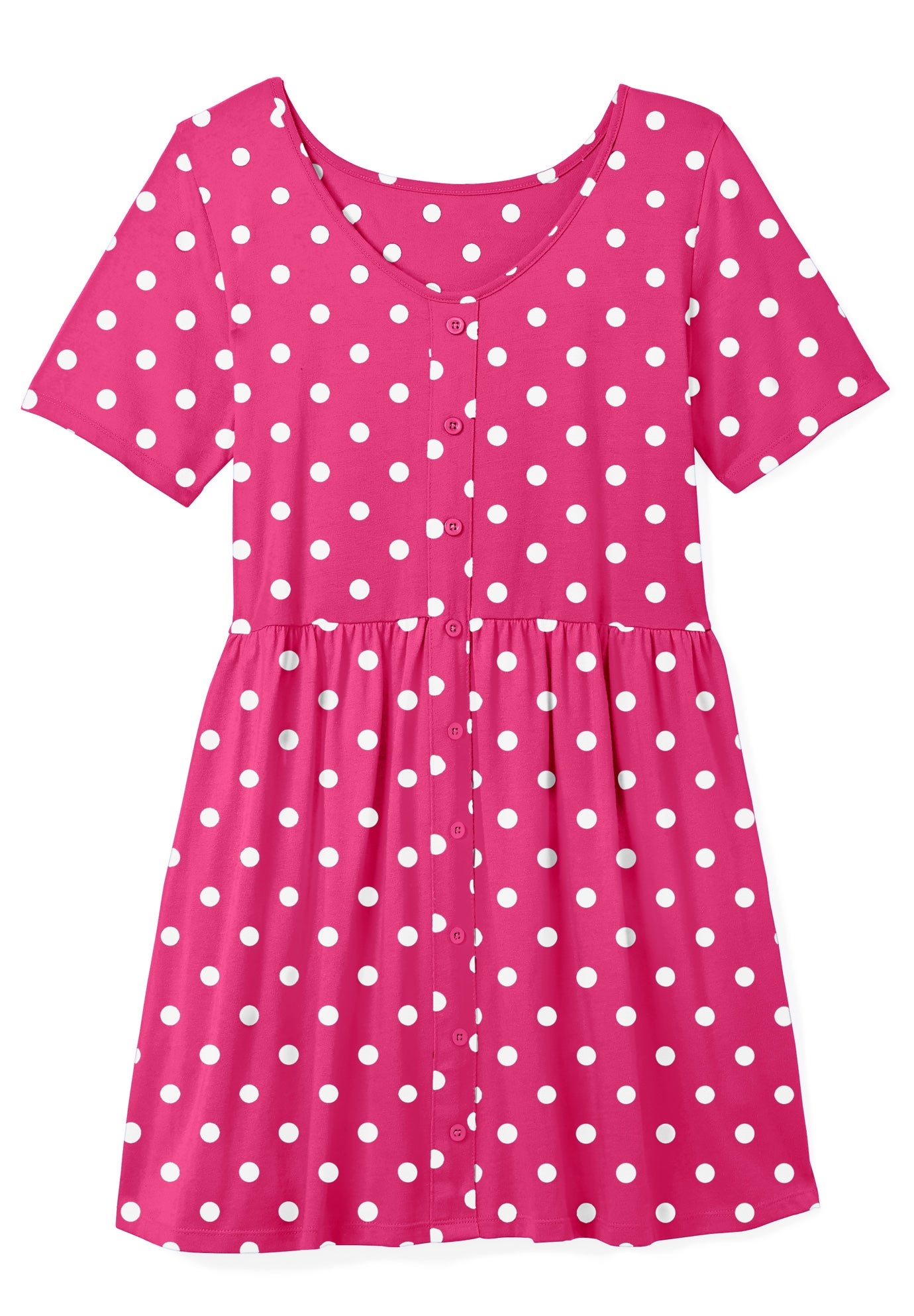 Short-Sleeve Empire Waist Tunic image number 1