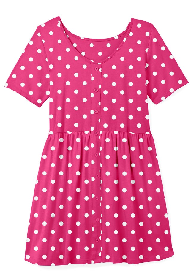 Short-Sleeve Empire Waist Tunic image number 1