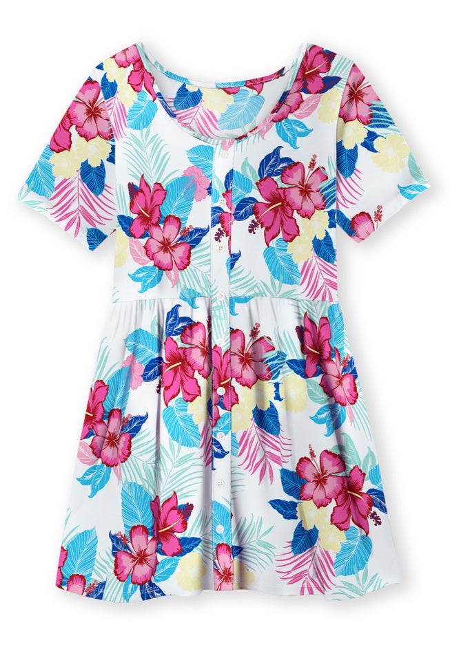 Short-Sleeve Empire Waist Tunic image number 1