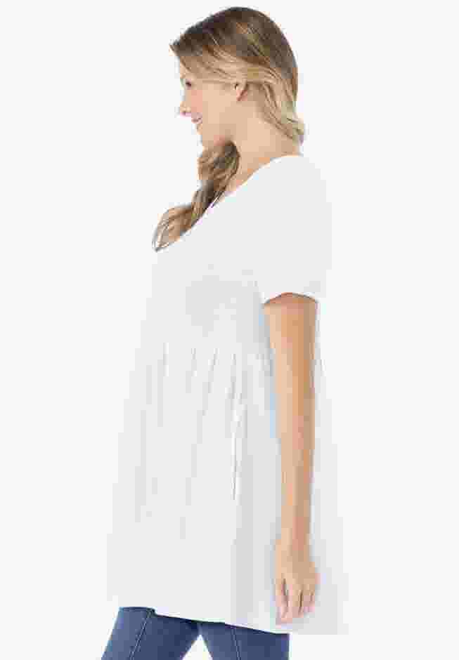 Short-Sleeve Empire Waist Tunic image number 2