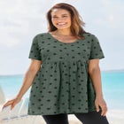 Short-Sleeve Empire Waist Tunic image number null