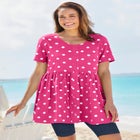 Short-Sleeve Empire Waist Tunic image number null