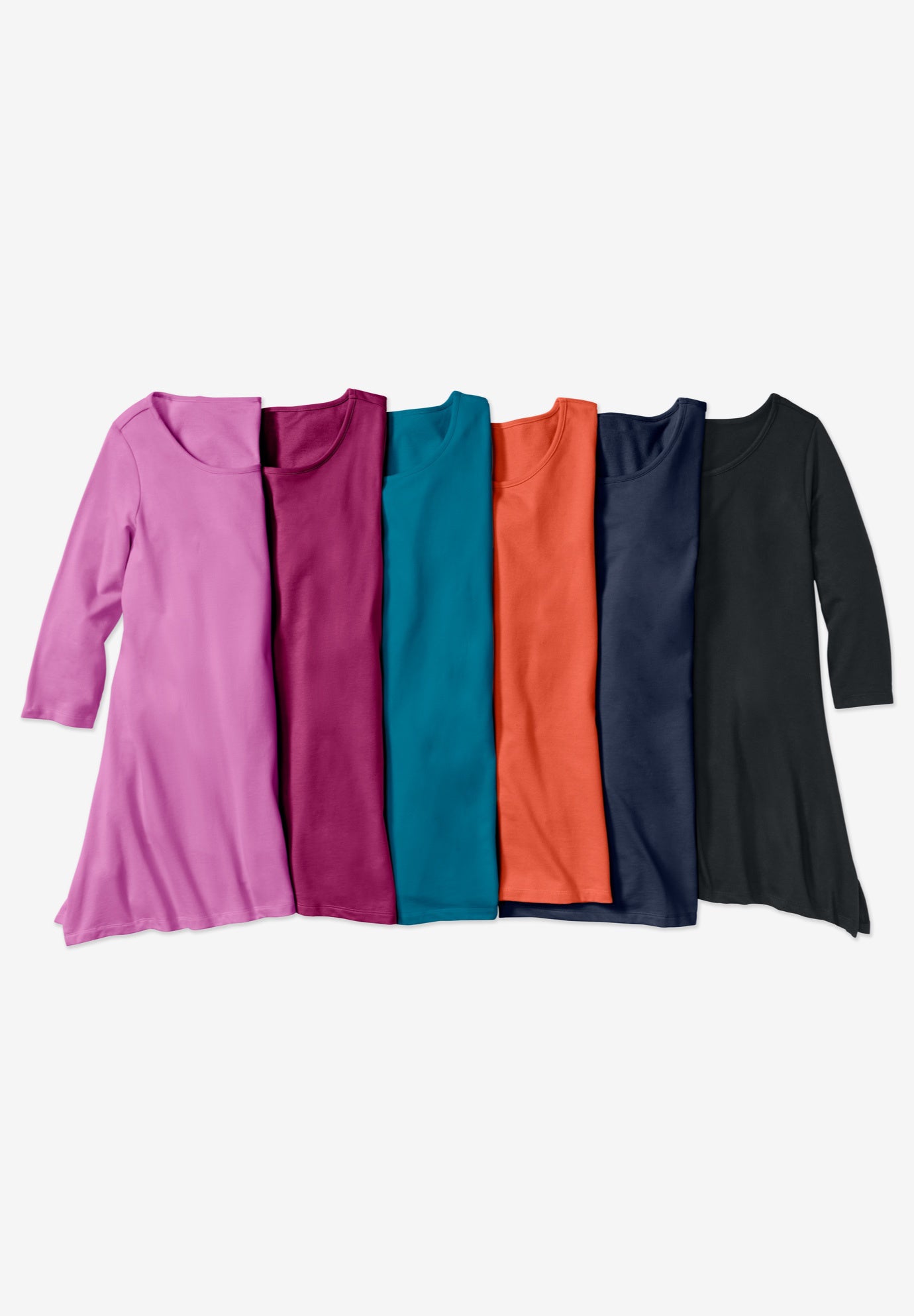 French Terry Handkerchief Hem Tunic image number 4