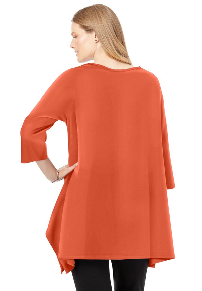 French Terry Handkerchief Hem Tunic image number 1