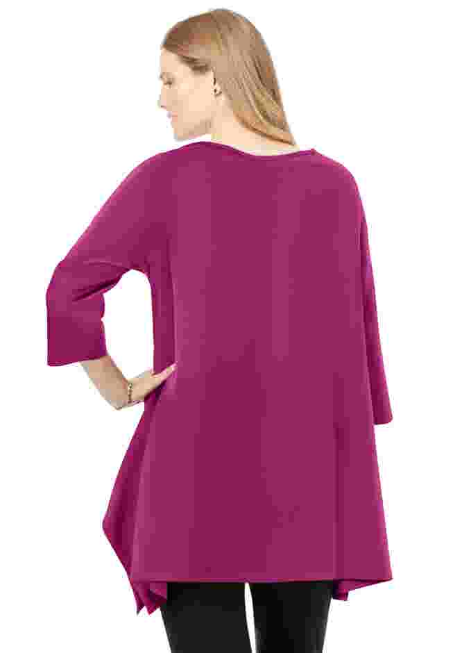 French Terry Handkerchief Hem Tunic image number 1