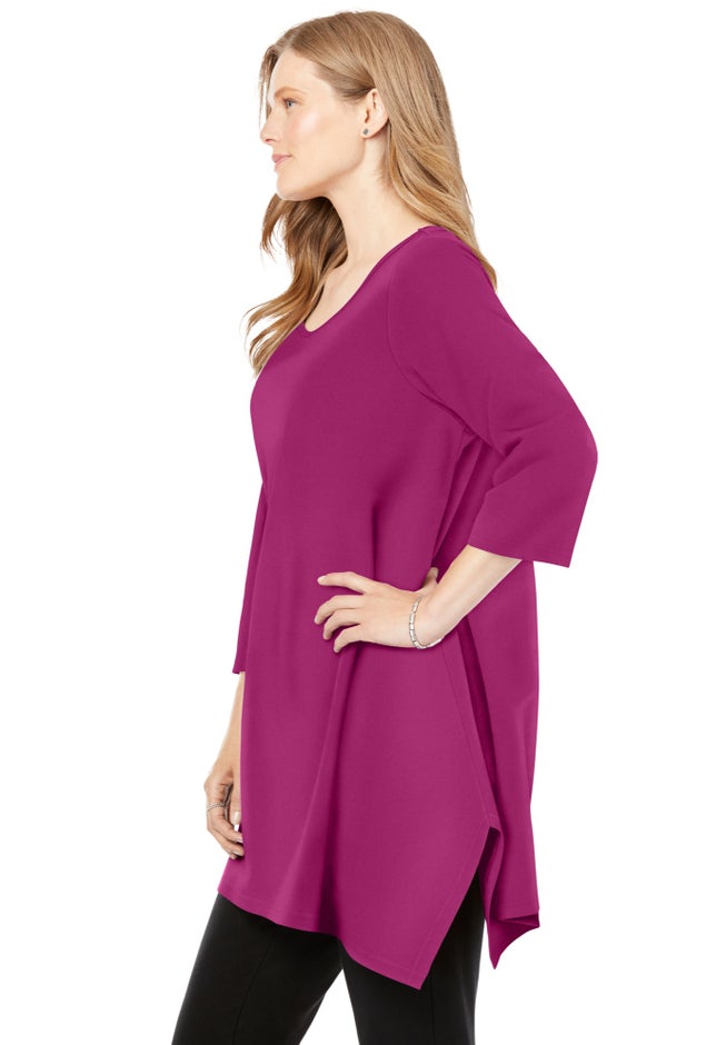 French Terry Handkerchief Hem Tunic image number 2