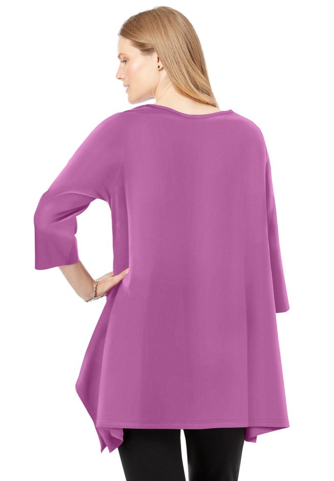 French Terry Handkerchief Hem Tunic image number 1