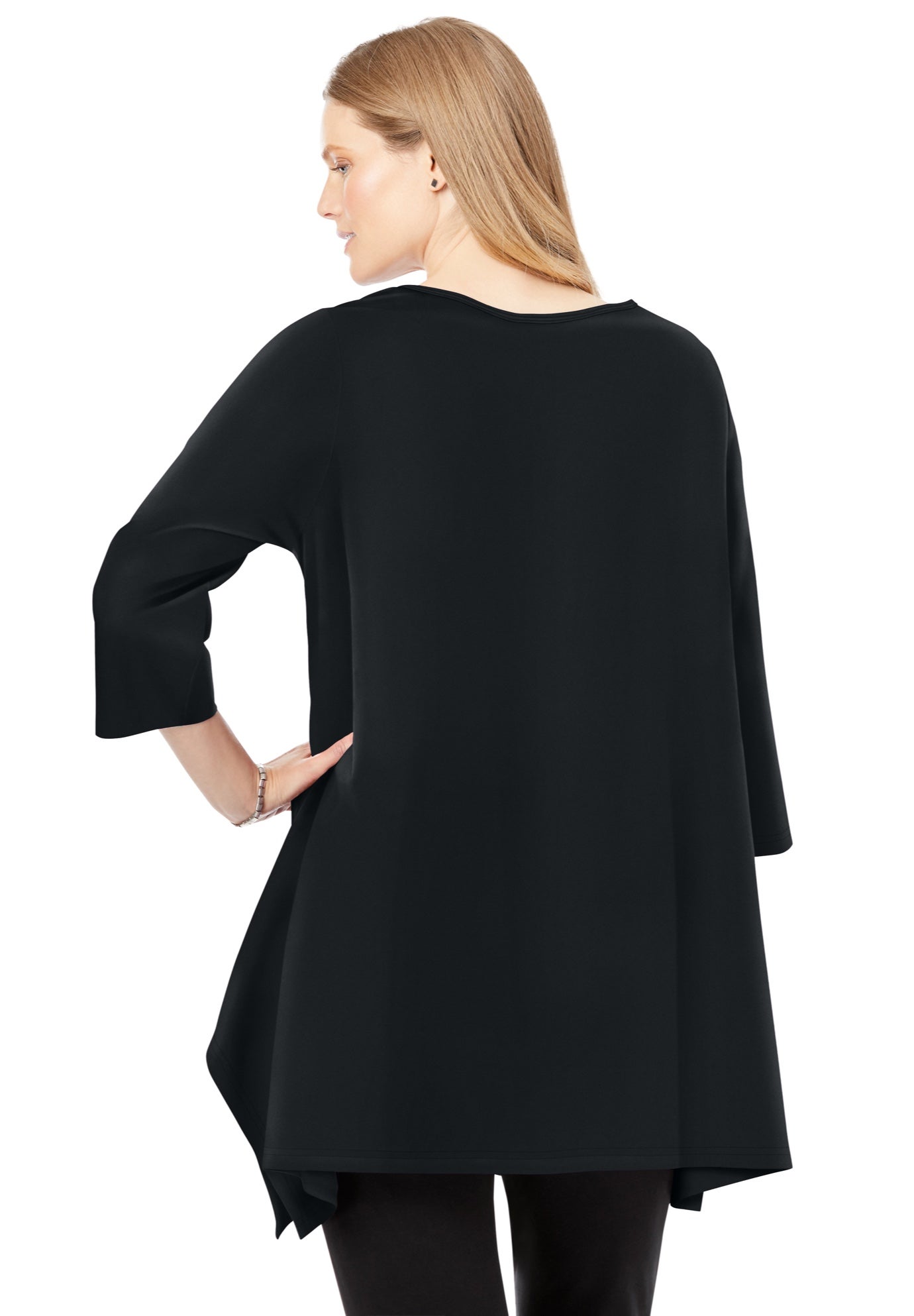 French Terry Handkerchief Hem Tunic image number 1