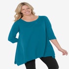 French Terry Handkerchief Hem Tunic image number null