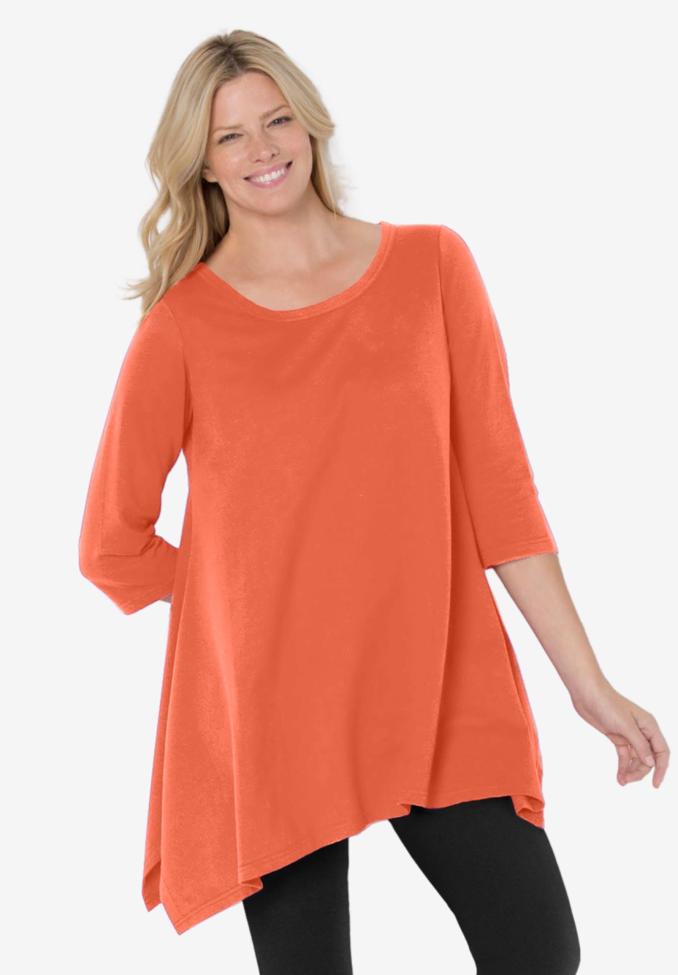 French Terry Handkerchief Hem Tunic image number 0