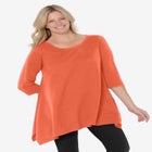 French Terry Handkerchief Hem Tunic image number null