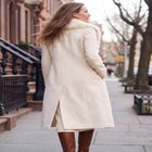 Long Wool-Blend Coat with Faux Fur Collar image number 2