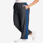Cotton French Terry Straight-Leg Pull-On Side-Stripe Pants image number null