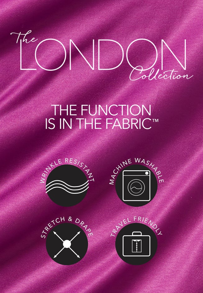 Stretch Knit Mesh Inset Sleeve Tunic image number 6